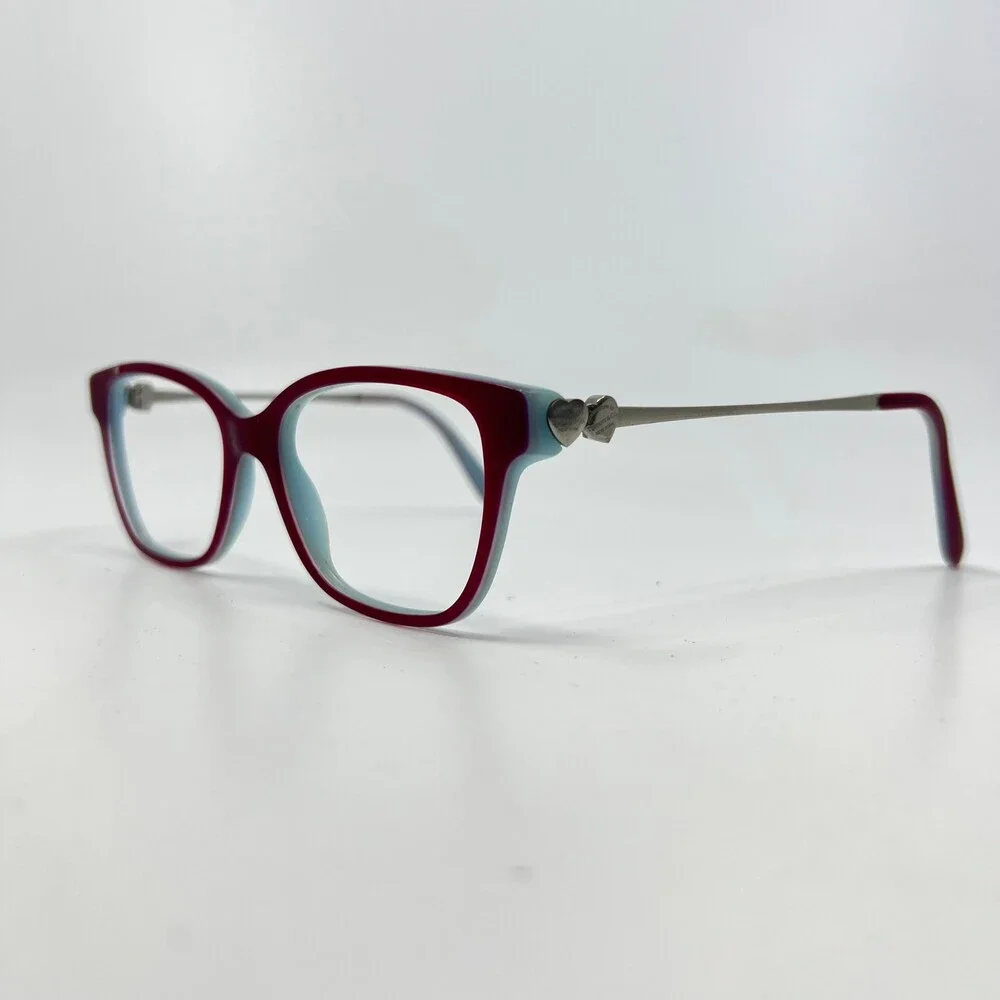 Tiffany & Co Eyeglass Frames Womens Burgundy Blue TF 2141 8167 Heart 50-16-140